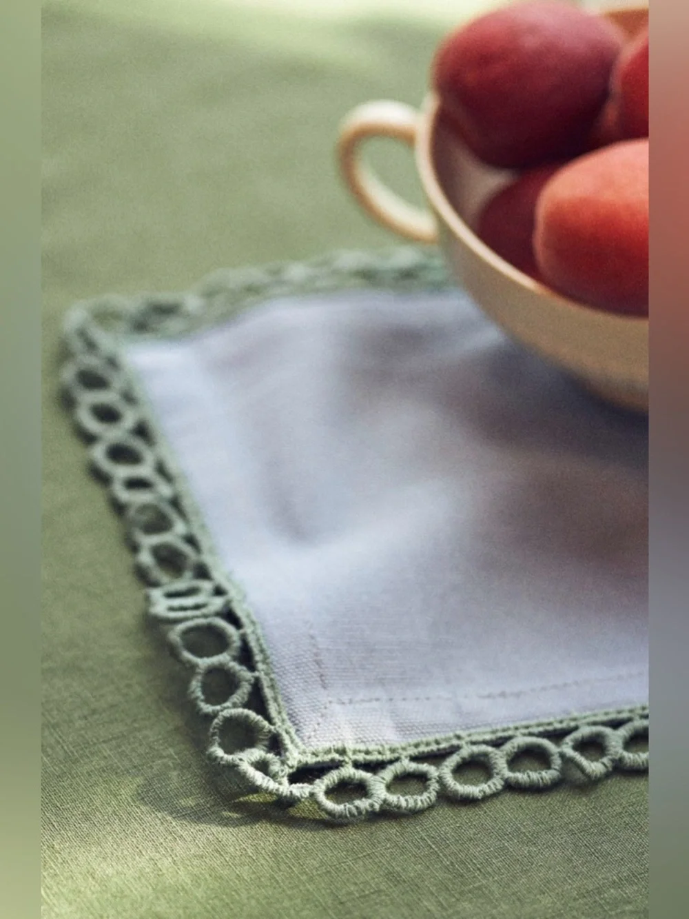 Anthropologie Janna Cocktail Napkins, Set of 4 in Sky NEW